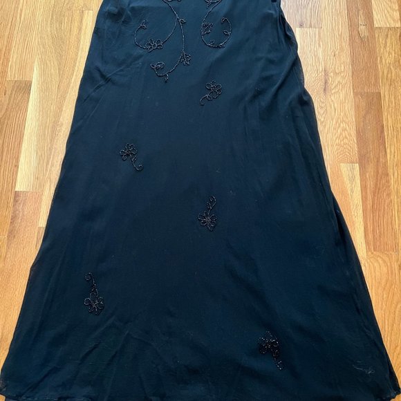 Laundry Mesh Beaded Halter Gown, Size M - Picture 5 of 11